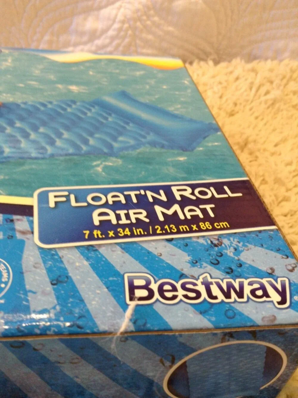 NWOT Best Way H2O Go! 7' long Float N Roll Air Mat (2) Summertime Fun Pool Kids
